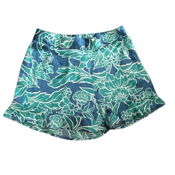 House of Harlow Blue Tropical Floral Shorts Sz S - Picture 1 of 3